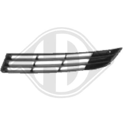 Kuva DIEDERICHS 2247047 Puskurin Ritilä Eteen, vasen Autoille ilman sumuvaloja VOLKSWAGEN: Passat B6 Variant, Sedan