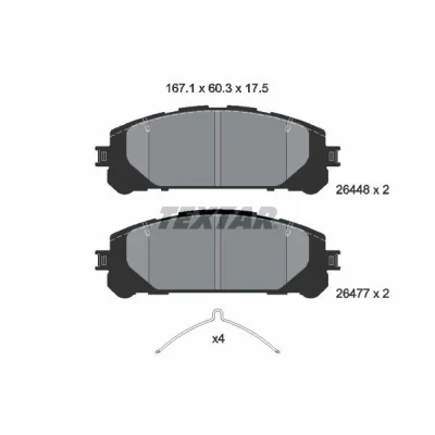 Kuva TEXTAR 2644801 Jarrupalat Ei kulumisenilmaisimelle Tarvikkeilla TOYOTA: RAV4 V