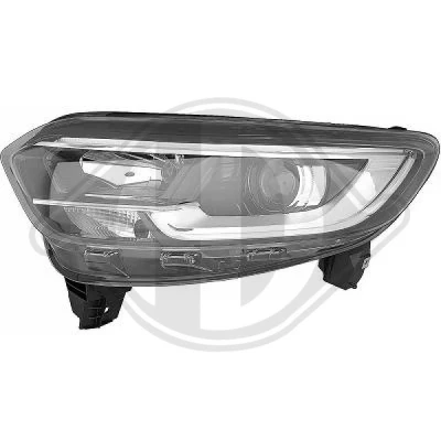 Kuva DIEDERICHS 4446081 Ajovaloumpio Vasen H7/H7, PY21W, LED Halogeeni Oikeanpuoleiselle liikenteelle