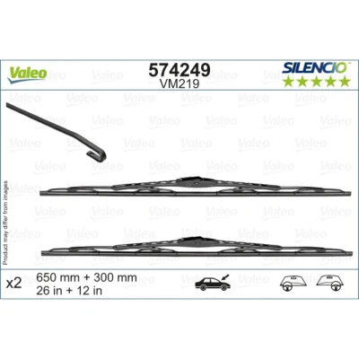 Kuva Pyyhkijänsulka Valeo 574249 Edessä Pyyhkijänsulka,perinteinen runko NISSAN: Note II Hatchback