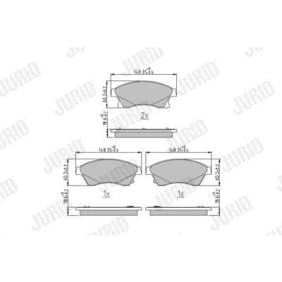 Kuva JURID 573332J Jarrupalat akustisella kulumavaroittimella Ilman tarvikkeita OPEL: Astra J Sports Tourer, Hatchback, GTC