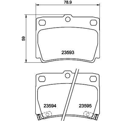 Kuva HELLA 8DB 355 009 501 Jarrupalat akustisella kulumavaroittimella MITSUBISHI: Pajero Sport 1 SUV