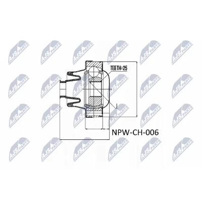 Kuva NTY NPW CH 006 Kardaanin Kuminivel Pyörän puoli JEEP: GRAND Cherokee 2, III
