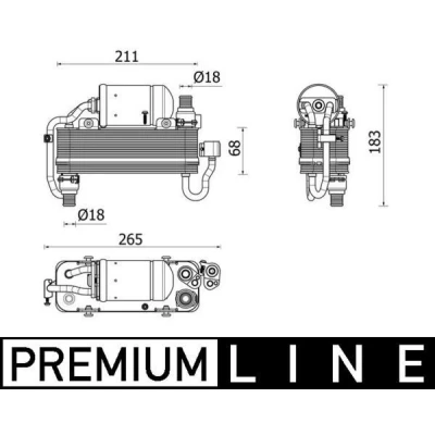 Kuva MAHLE ORIGINAL AC 960 000P Ilmastoinnin Lauhdutin Vedenerottimella 12 8,7 211