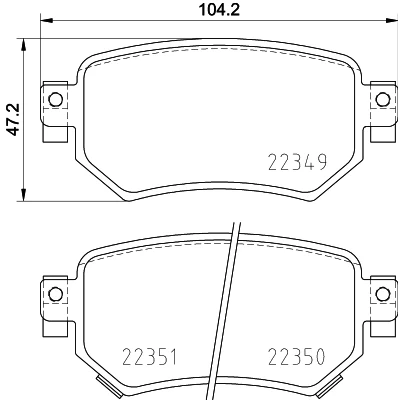 Kuva BREMBO P 49 059 Jarrupalat akustisella kulumavaroittimella Ilman tarvikkeita MAZDA: 6 Farmari, Sedan