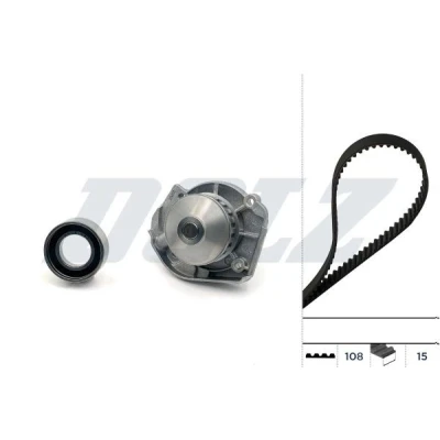 Kuva DOLZ KD088 Vesipumppu + Jakohihnasarja 108 FIAT: Siena