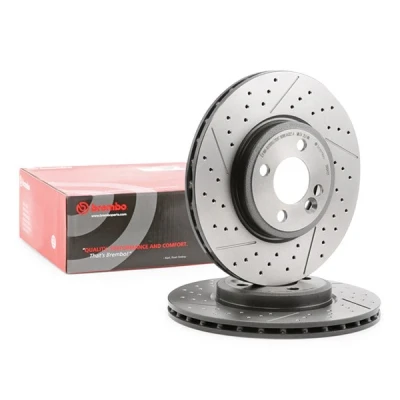 Kuva BREMBO COATED DISC LINE 09.A047.21 Jarrulevyt 294 22 4 tuuletettu sisältä, uritettu/rei&#039;itetty pinnoitettu hiiliteräs jälkiasennetuille kiinnikkeille