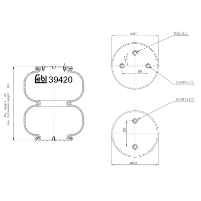 Kuva FEBI BILSTEIN 39420 Metallipalje, ilmajousitus