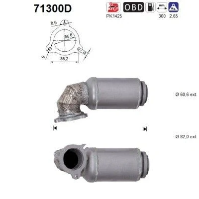 Kuva AS 71300D Katalysaattori Euro 5 300mm
