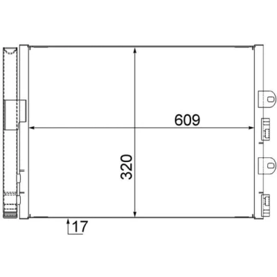 Kuva MAHLE ORIGINAL AC 561 000S Ilmastoinnin Lauhdutin Vedenerottimella 609 FIAT: Punto II Hatchback