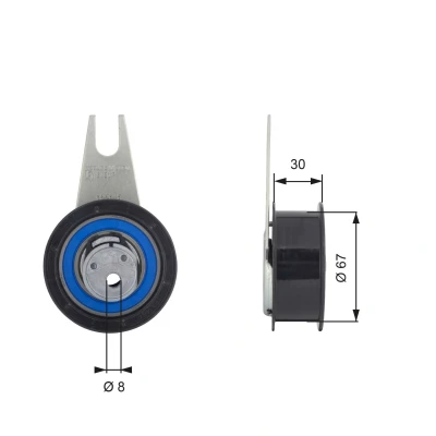 Kuva GATES FleetRunner Micro V Stretch Fit T43041 Kiristysrulla, Hammashihnat AUDI: 80 B4 Sedan, VOLKSWAGEN: GOLF 3
