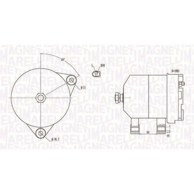 Kuva MAGNETI MARELLI 063731913010 Laturi 12V 140A CITROËN: Jumper II Van, Jumpy MPV, Bussi, PEUGEOT: Boxer Bussi