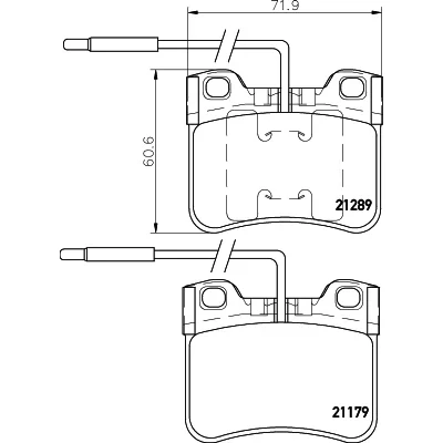 Kuva HELLA 8DB 355 007 811 Jarrupalat kulumisvaroitinkoskettimella PEUGEOT: 106 I Hatchback, II CITROËN: Saxo AX