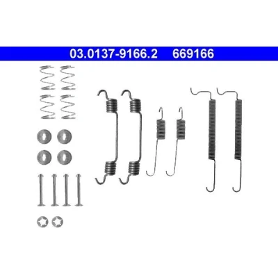 Kuva ATE 03.0137 9166.2 Tarvikesarja Jarrukengät OPEL: Corsa A CC, B Hatchback, C Hatchback