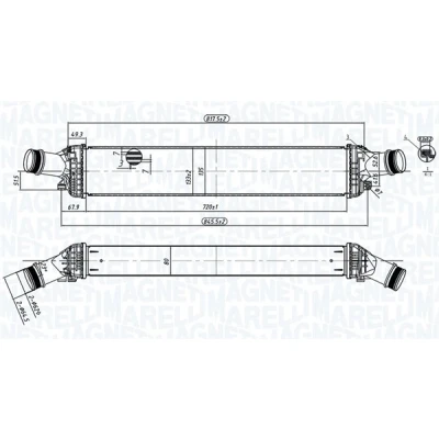 Kuva MAGNETI MARELLI 351319204430 Välijäähdytin AUDI: A4 B8 Sedan, A6 C7 Avant, Avant