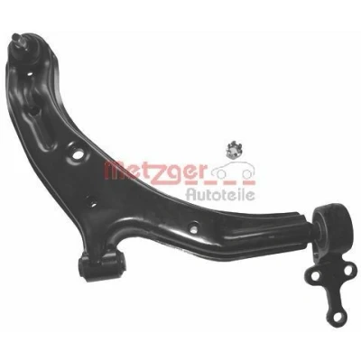 Kuva METZGER 58029002 Alatukivarsi KIT + Kumilaakerilla, Alapallo /pallonivelellä Etuakseli, oikea, Alla Poikittaistukivarsi NISSAN: Almera II Hatchback