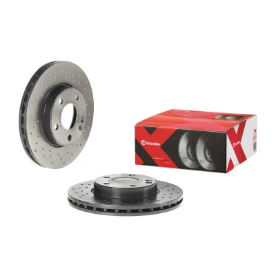 Kuva BREMBO 09.B343.4X Jarrulevyt 280 25 5 rei&#039;itetty/tuuletettu sisältä pinnoitettu hiiliteräs Ruuveilla MERCEDES BENZ: B sarja, CLA Coupe, A sarja