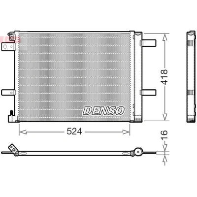 Kuva DENSO DCN07062 Ilmastoinnin Lauhdutin 524mm CITROËN: C4 Grand Picasso 2, Spacetourer