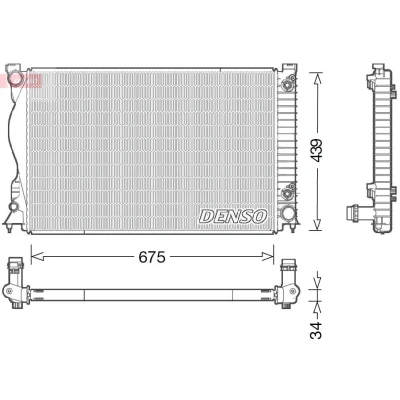Kuva DENSO DRM02028 Jäähdytin 675 461 34 AUDI: A6 C6 Sedan