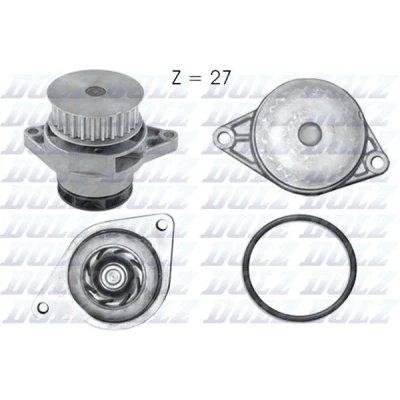 Kuva DOLZ A200 Vesipumppu 27 Hihnapyörällä VOLKSWAGEN: Golf 4, 4 Variant, Polo III Hatchback, SEAT: Leon I Hatchback