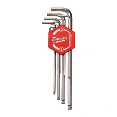 Kuva MILWAUKEE 4932478621 Kulmaruuviväänninsarja 1.5, 2, 2.5, 3.0, 4.0, 5.0, 6.0, 8.0, 10.0 Kromi vanadium teräs 9