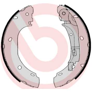 Kuva BREMBO S 23 525 Jarrukengät 254 57 Seisontajarrukahvalla FIAT: Ducato II Van, Flatbed Kuorma auto/Alusta
