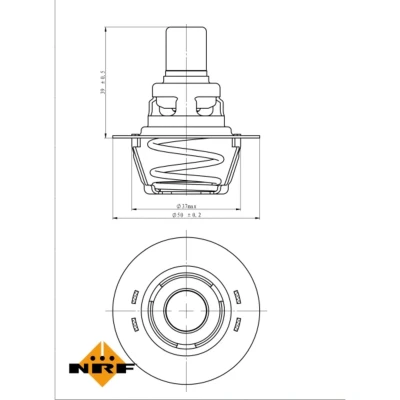 Kuva NRF 725141 Termostaatti 91 Ilman koppaa RENAULT: CLIO 1