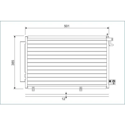 Kuva VALEO 814294 Ilmastoinnin Lauhdutin ilman vedenerotinta Alumiini 385 R 134a