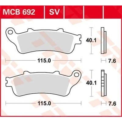 Kuva TRW Organic Allround MCB692 Jarrupalat
