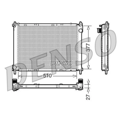 Kuva DENSO DRM46022 Jäähdytin Alumiini 510 377 27 NISSAN: MICRA 3, RENAULT: Modus / Grand