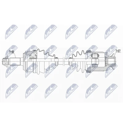 Kuva Vetoakseli HONDA HR V (ru), Etuakseli, oikea OE 44305 T8P T01, T02, T03