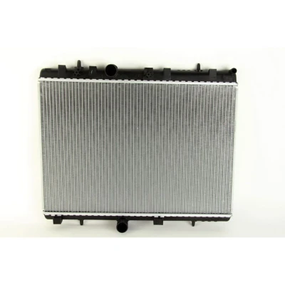 Kuva NRF 58226 Jäähdytin Alumiini 538 380 28 asennusosilla Jäähdytysrivat juotetut CITROËN: C3 I Hatchback, C2 PEUGEOT: 207 406 Sedan