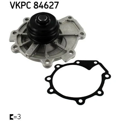 Kuva SKF VKPC 84627 Vesipumppu Tiivisteillä Metalli Moniurahihnavedolle FORD: MONDEO 3 Kombi, Stufenheck,