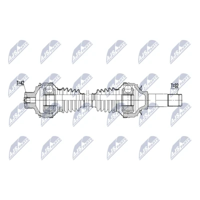 Kuva NTY NPW PS 022 Vetoakseli Taka akseli, vasen, oikea 795mm