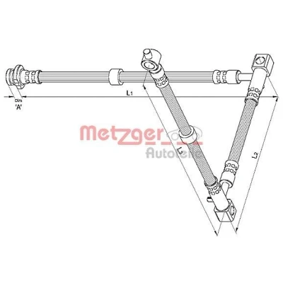 Kuva METZGER 4110394 Jarruletku 264, 175 NISSAN: Primera Farmari, Hatchback, Sedan