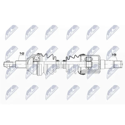 Kuva NTY NPW CH 034 Vetoakseli Etuakseli, vasen 643 FIAT: Freemont