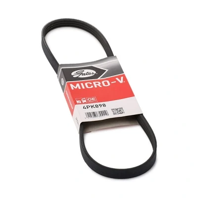 Kuva GATES Micro V 4PK898 Moniurahihna 898 4 Polyesteri, EPDM (eteenipropeeni dieeni kumi) SUBARU: Impreza II Sedan, Forester II, LEXUS: IS I Sedan