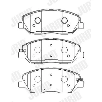 Kuva JURID 572607J Jarrupalat akustisella kulumavaroittimella Ilman tarvikkeita HYUNDAI: SANTA FE 2, KIA: SORENTO SSANGYONG: Korando III SUV