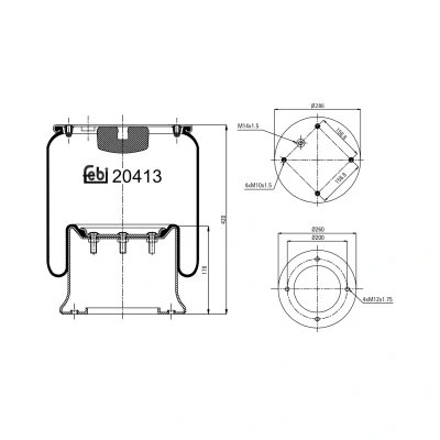 Kuva FEBI BILSTEIN 20413 Metallipalje, ilmajousitus
