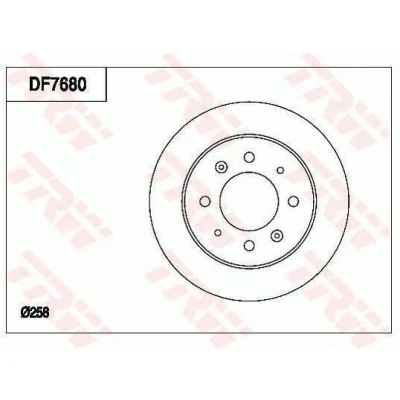 Kuva TRW DF7680 Jarrulevyt 258 10 4 114,3 täysi Lakattu KIA: Cerato Hatchback, Sedan