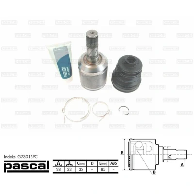 Kuva PASCAL G73015PC Vetonivel Vaihteiston puoli, Etuakseli, vasen MAZDA: 6 Sedan, Hatchback, Farmari