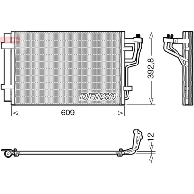 Kuva DENSO DCN41013 Ilmastoinnin Lauhdutin Vedenerottimella R 134a KIA: cee‘d I Hatchback, Farmari, HYUNDAI: i30 Hatchback