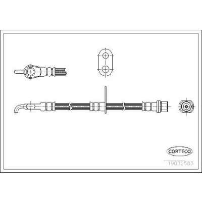 Kuva CORTECO 19032583 Jarruletku Etuakseli, oikea 526 TOYOTA: Yaris I Hatchback
