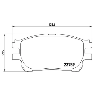 Kuva BREMBO P 83 070 Jarrupalat Ilman kulumisenilmaisinta tarvikkeita TOYOTA: Previa / Estima II