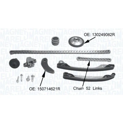 Kuva MAGNETI MARELLI 341500001360 Jakoketjusarja Ketju hiljainen RENAULT: Clio 4, Captur, DACIA: SANDERO 2, LOGAN MCV 2