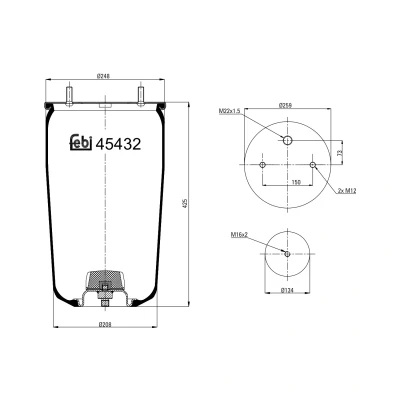 Kuva FEBI BILSTEIN 45432 Metallipalje, ilmajousitus