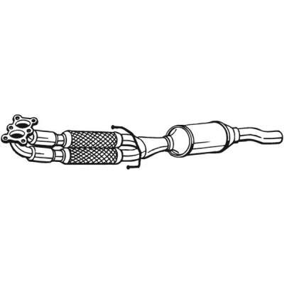 Kuva BOSAL 090 037 Katalysaattori Euro 4 asennusosilla VOLKSWAGEN: Touran I, Golf 5, Plus / Crossgolf, SKODA: Octavia 2 Combi, II Hatchback