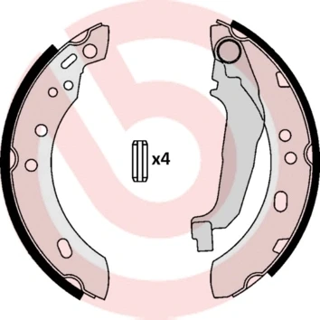Kuva BREMBO S 56 507 Jarrukengät 180 27 Seisontajarrukahvalla NISSAN: MICRA 2