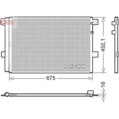 Kuva DENSO DCN32065 Ilmastoinnin Lauhdutin Vedenerottimella R 134a
