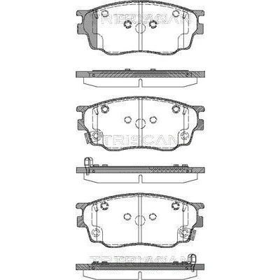 Kuva TRISCAN 8110 50012 Jarrupalat akustisella kulumavaroittimella MAZDA: 6 Sedan, Hatchback